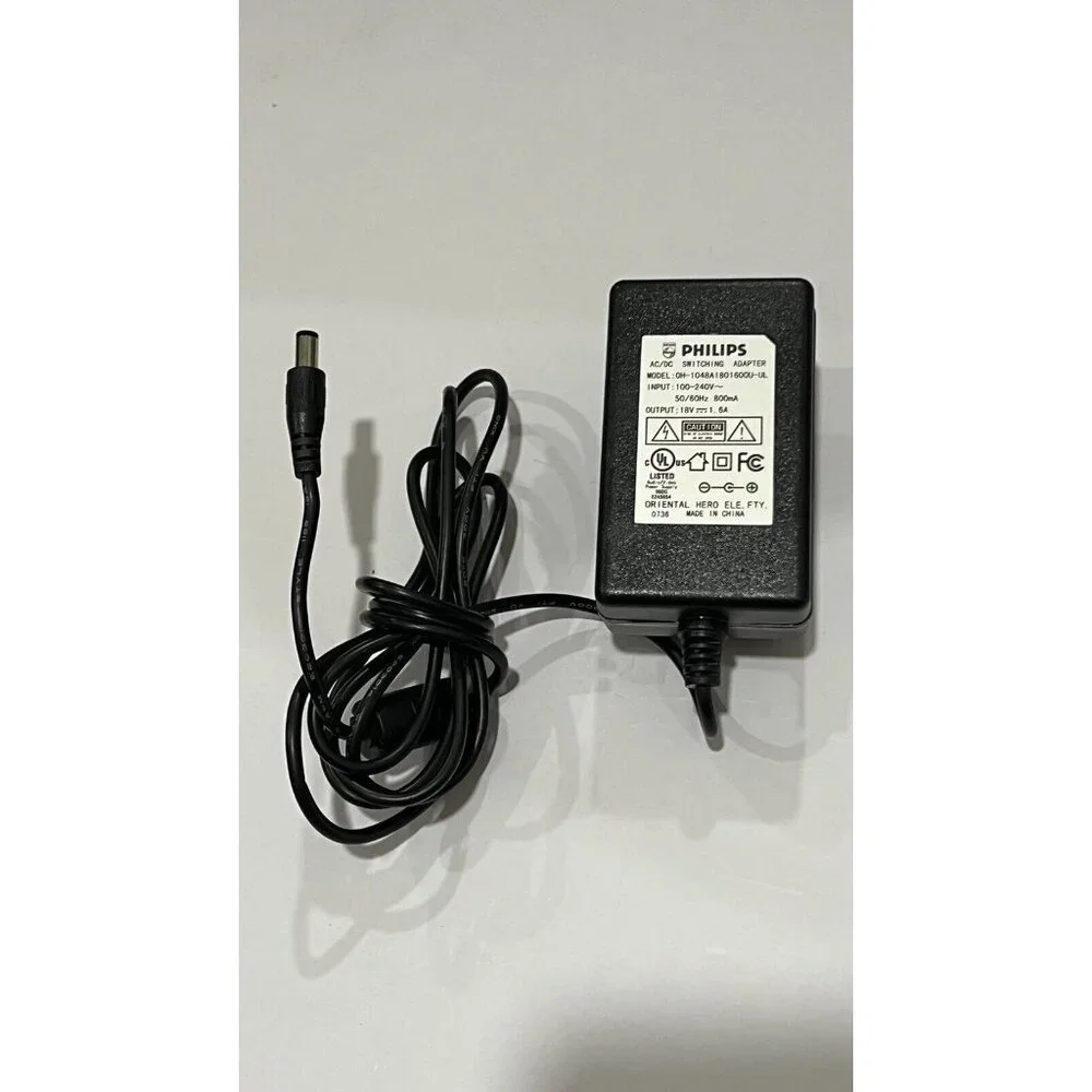 Philips OH-1048A1801600U-UL AC/DC Switching Adapter 18V/1.6A